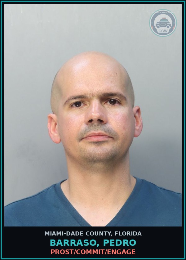 Booking mugshot of BARRASO, PEDRO in Miami-Dade County
