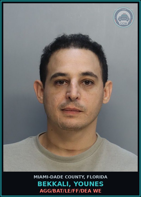 Booking mugshot of BEKKALI, YOUNES in Miami-Dade County