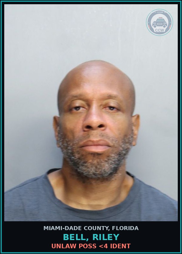 Booking mugshot of BELL, RILEY in Miami-Dade County
