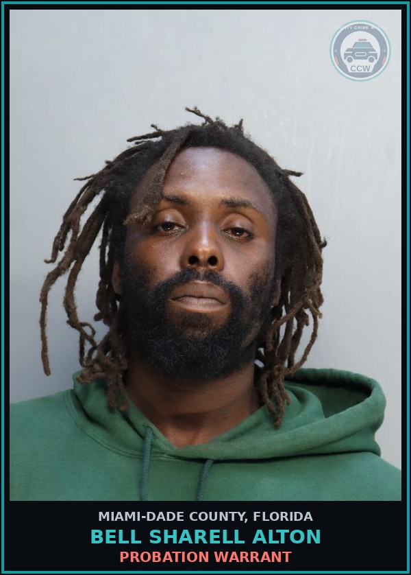 Booking mugshot of BELL SHARELL  ALTON in Miami-Dade County