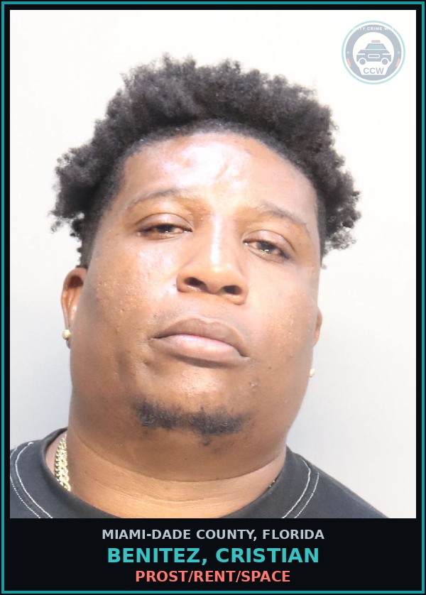 Booking mugshot of BENITEZ, CRISTIAN in Miami-Dade County