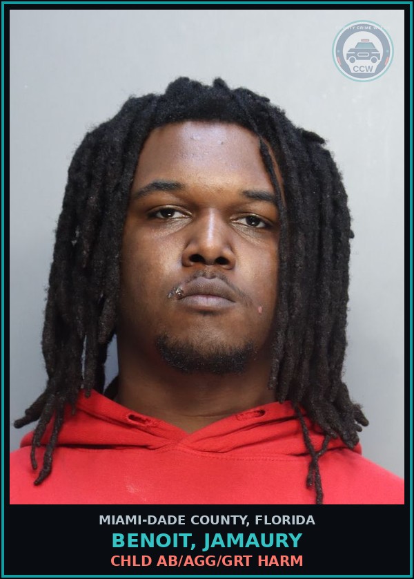 Booking mugshot of BENOIT, JAMAURY in Miami-Dade County