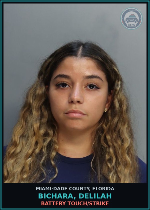 Booking mugshot of BICHARA, DELILAH in Miami-Dade County