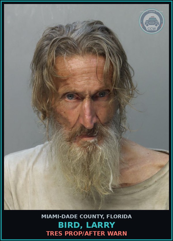Booking mugshot of BIRD, LARRY in Miami-Dade County