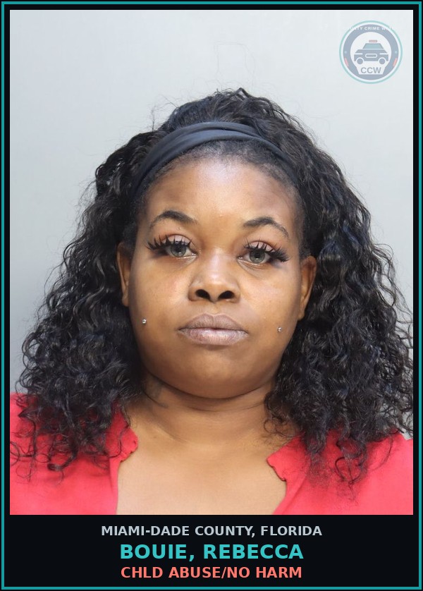 Booking mugshot of BOUIE, REBECCA in Miami-Dade County