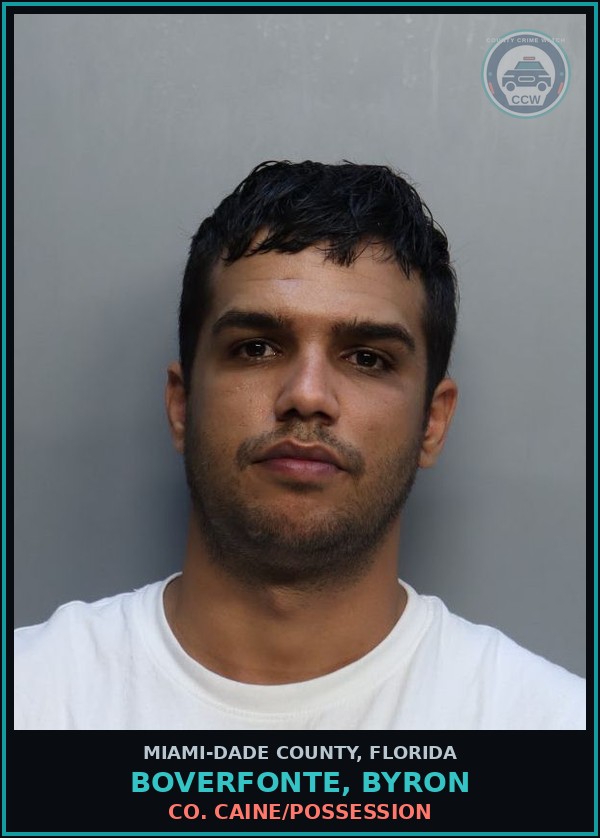 Booking mugshot of BOVERFONTE, BYRON in Miami-Dade County