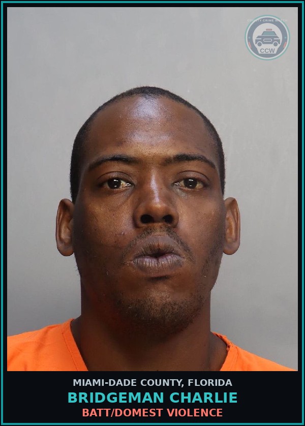 Booking mugshot of BRIDGEMAN CHARLIE in Miami-Dade County