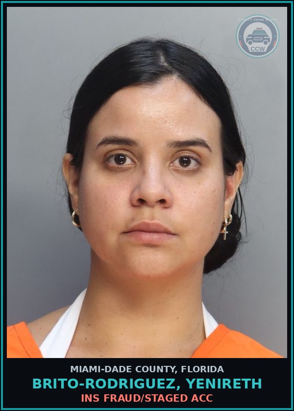 Booking mugshot of BRITO-RODRIGUEZ, YENIRETH in Miami-Dade County
