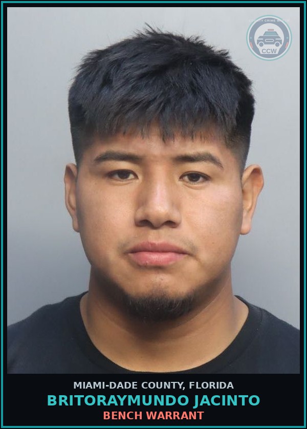 Booking mugshot of BRITORAYMUNDO JACINTO in Miami-Dade County