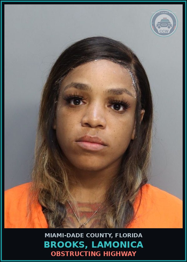 Booking mugshot of BROOKS, LAMONICA in Miami-Dade County