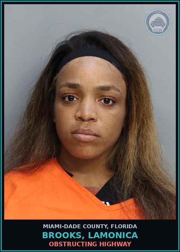 Booking mugshot of BROOKS, LAMONICA in Miami-Dade County