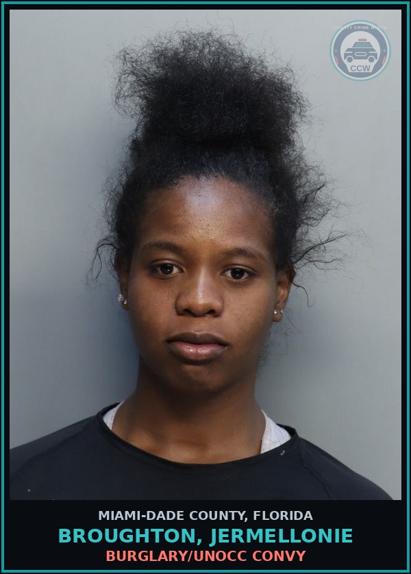 Booking mugshot of BROUGHTON, JERMELLONIE in Miami-Dade County