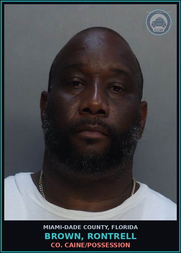 Booking mugshot of BROWN, RONTRELL in Miami-Dade County
