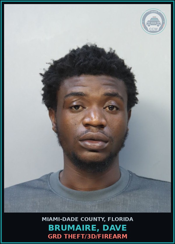 Booking mugshot of BRUMAIRE, DAVE in Miami-Dade County