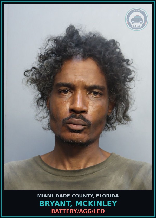 Booking mugshot of BRYANT, MCKINLEY in Miami-Dade County