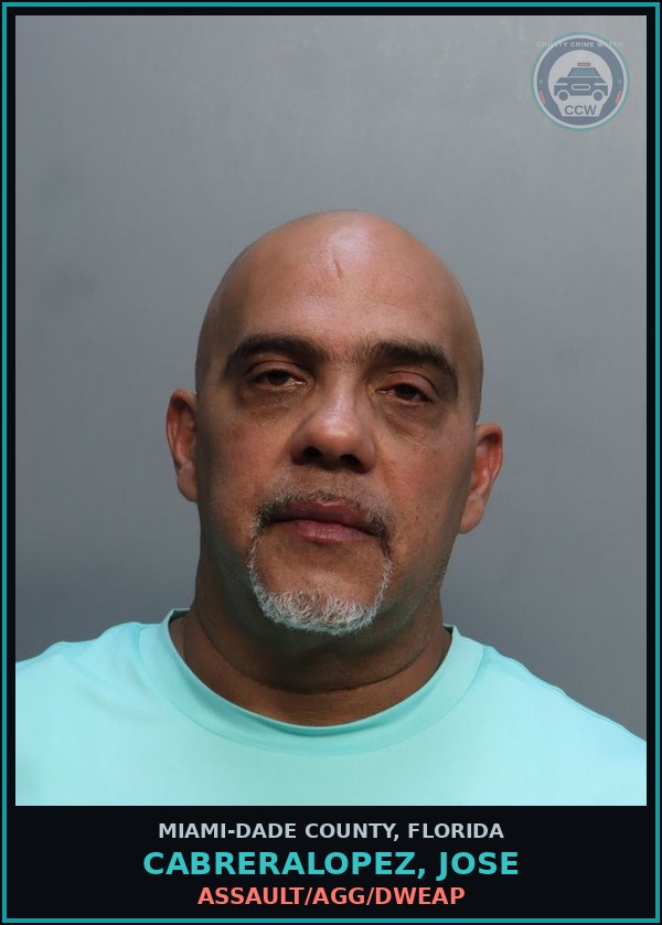 Booking mugshot of CABRERALOPEZ, JOSE in Miami-Dade County
