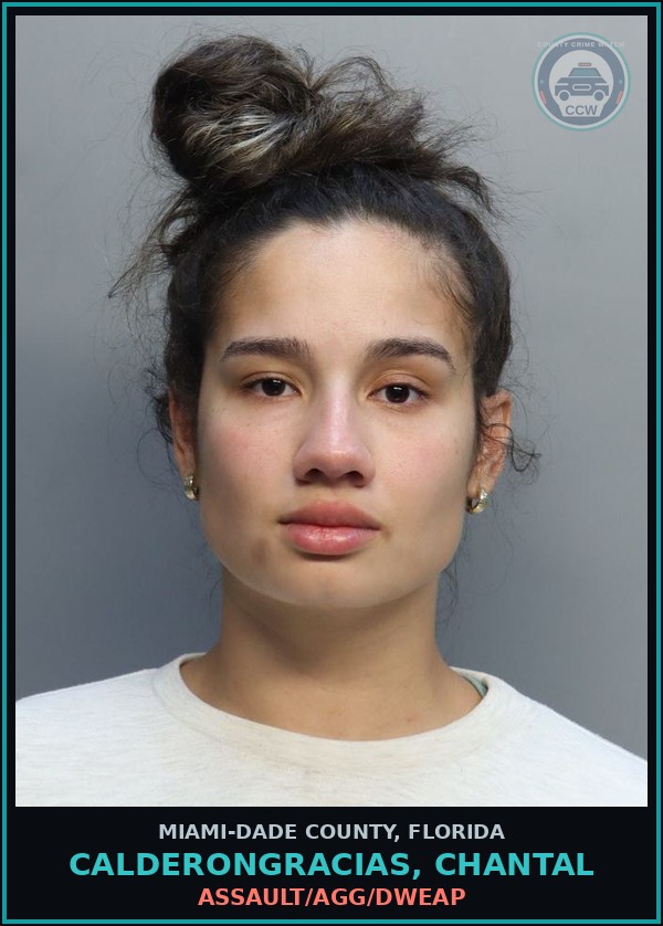 Booking mugshot of CALDERONGRACIAS, CHANTAL in Miami-Dade County
