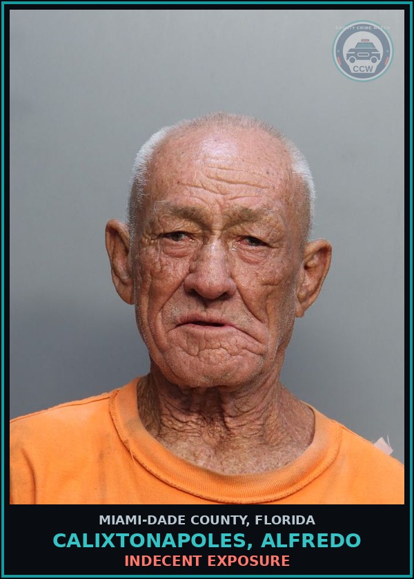 Booking mugshot of CALIXTONAPOLES, ALFREDO in Miami-Dade County