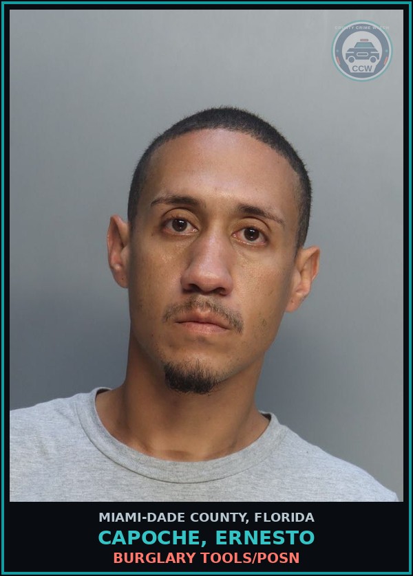 Booking mugshot of CAPOCHE, ERNESTO in Miami-Dade County