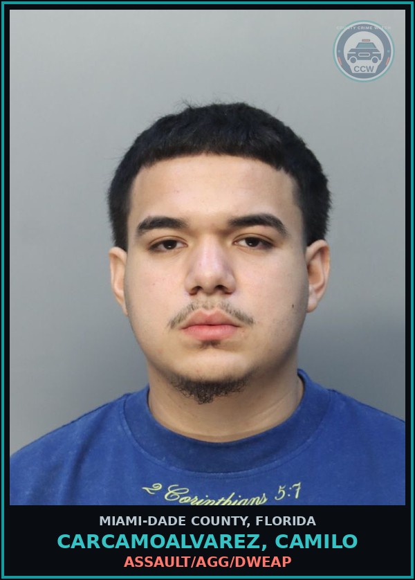Booking mugshot of CARCAMOALVAREZ, CAMILO in Miami-Dade County
