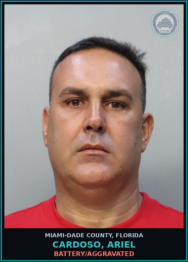 Booking mugshot of CARDOSO, ARIEL in Miami-Dade County