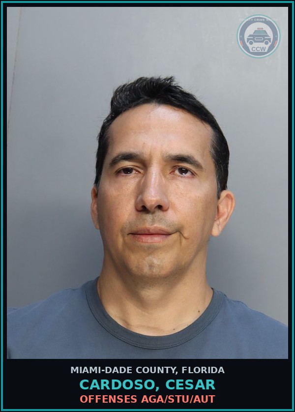 Booking mugshot of CARDOSO, CESAR in Miami-Dade County