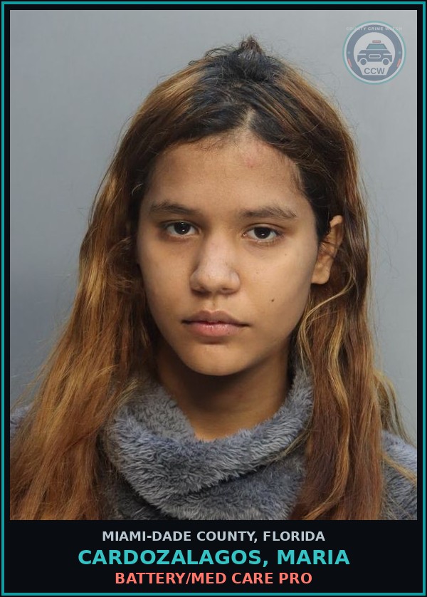 Booking mugshot of CARDOZALAGOS, MARIA in Miami-Dade County