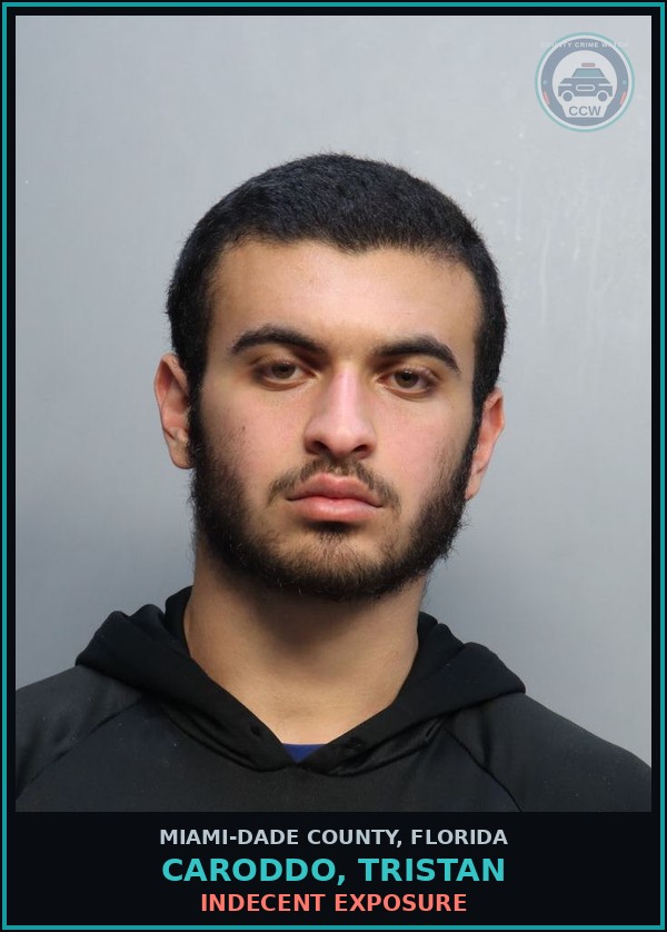 Booking mugshot of CARODDO, TRISTAN in Miami-Dade County
