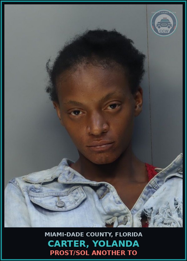 Booking mugshot of CARTER, YOLANDA in Miami-Dade County