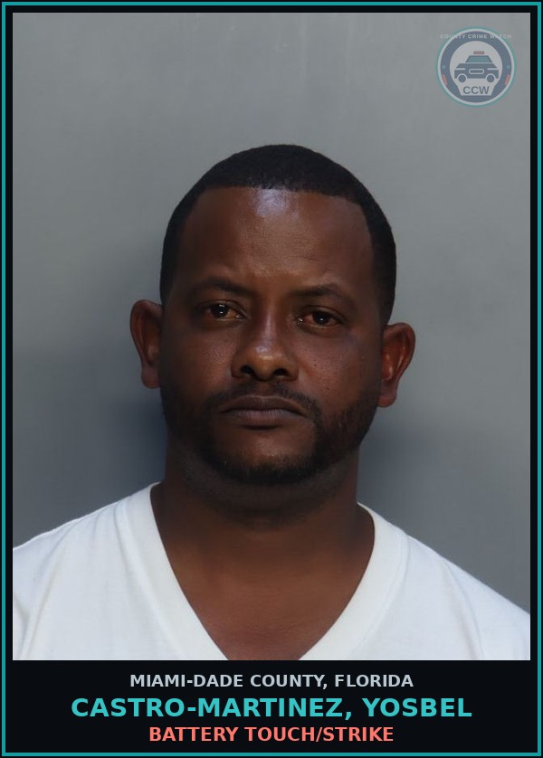 Booking mugshot of CASTRO-MARTINEZ, YOSBEL in Miami-Dade County
