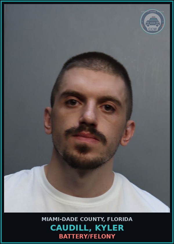 Booking mugshot of CAUDILL, KYLER in Miami-Dade County