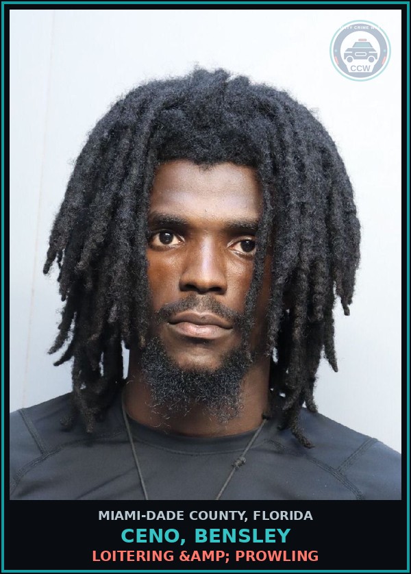Booking mugshot of CENO, BENSLEY in Miami-Dade County