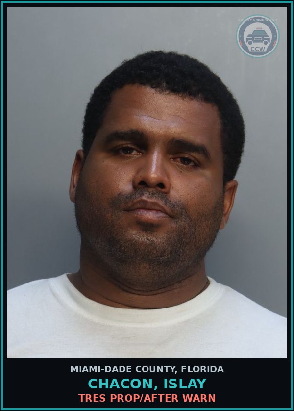 Booking mugshot of CHACON, ISLAY in Miami-Dade County