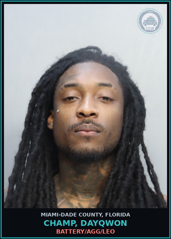 Booking mugshot of CHAMP, DAYQWON in Miami-Dade County