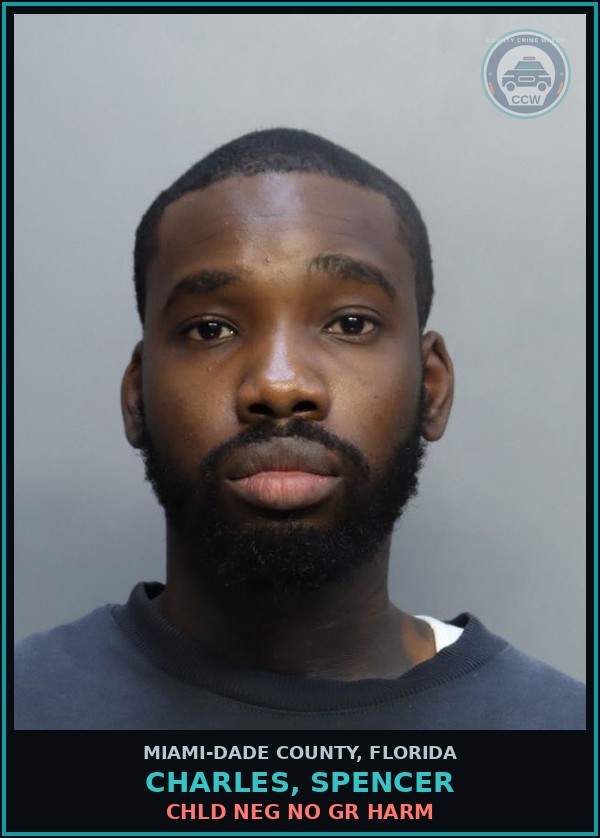 Booking mugshot of CHARLES, SPENCER in Miami-Dade County