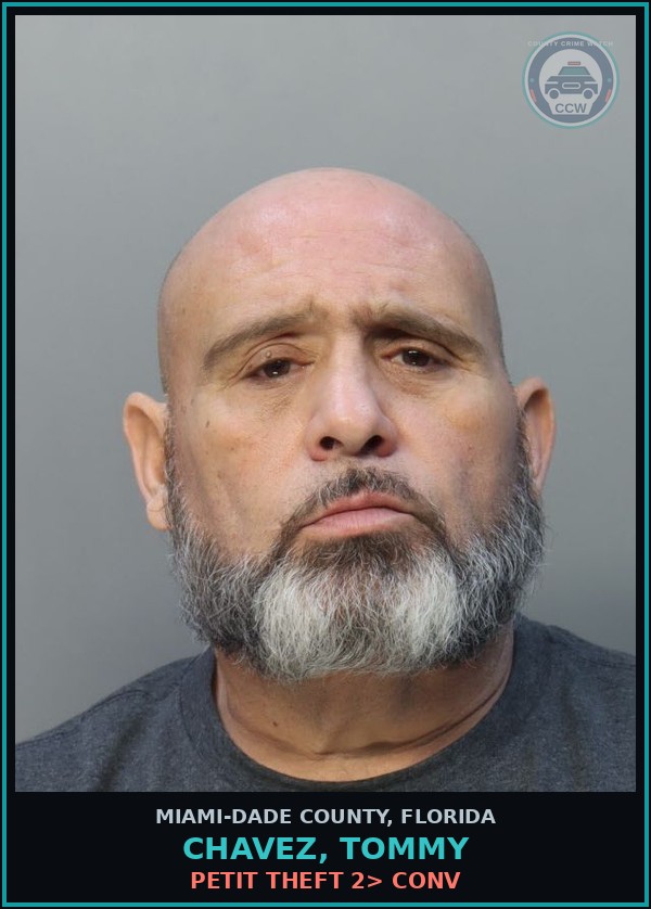 Booking mugshot of CHAVEZ, TOMMY in Miami-Dade County