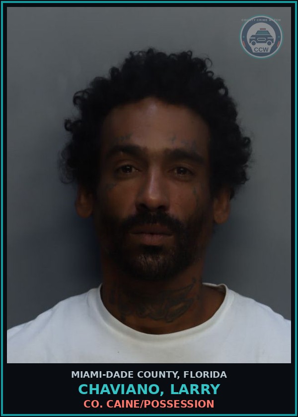 Booking mugshot of CHAVIANO, LARRY in Miami-Dade County
