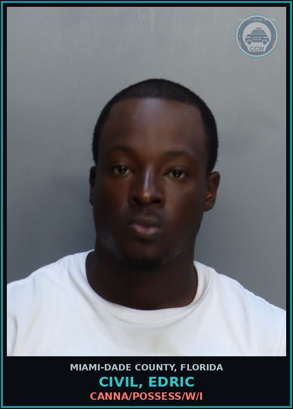 Booking mugshot of CIVIL, EDRIC in Miami-Dade County