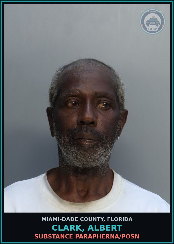 Booking mugshot of CLARK, ALBERT in Miami-Dade County