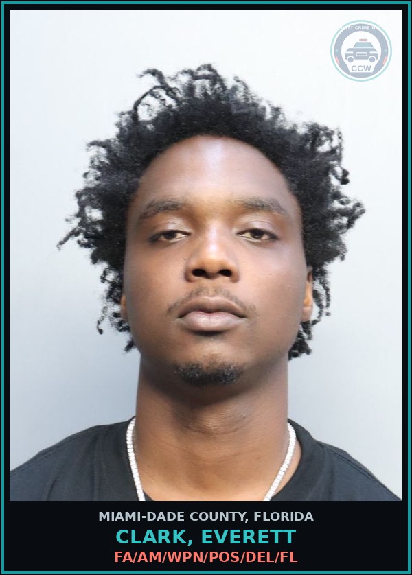 Booking mugshot of CLARK, EVERETT in Miami-Dade County