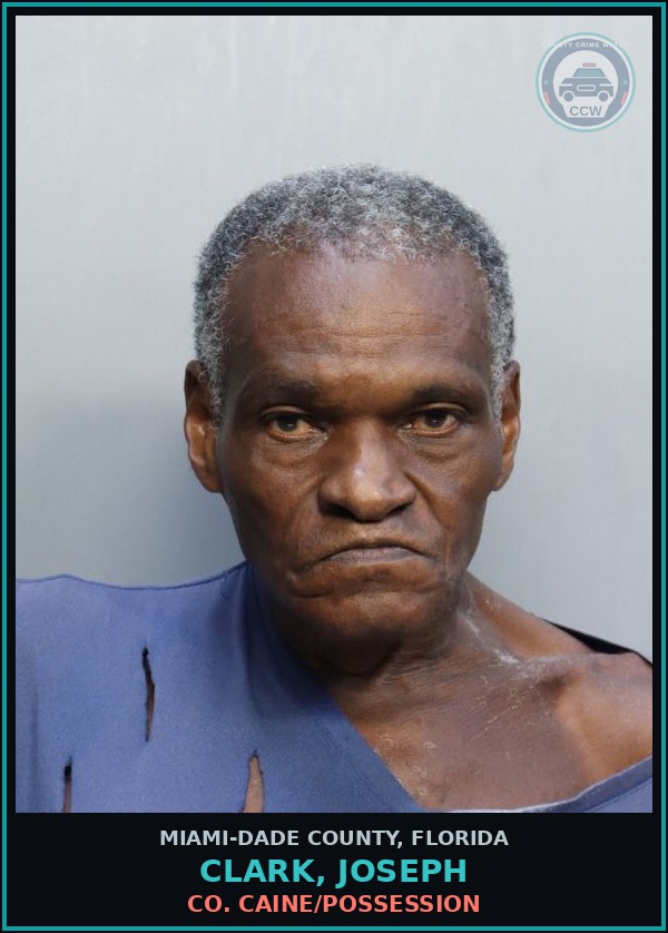 Booking mugshot of CLARK, JOSEPH in Miami-Dade County