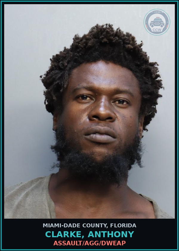 Booking mugshot of CLARKE, ANTHONY in Miami-Dade County