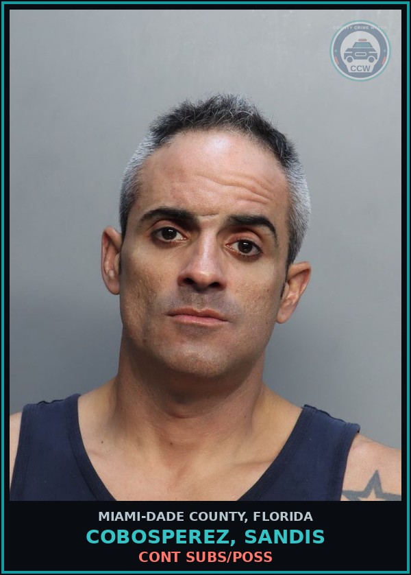 Booking mugshot of COBOSPEREZ, SANDIS in Miami-Dade County