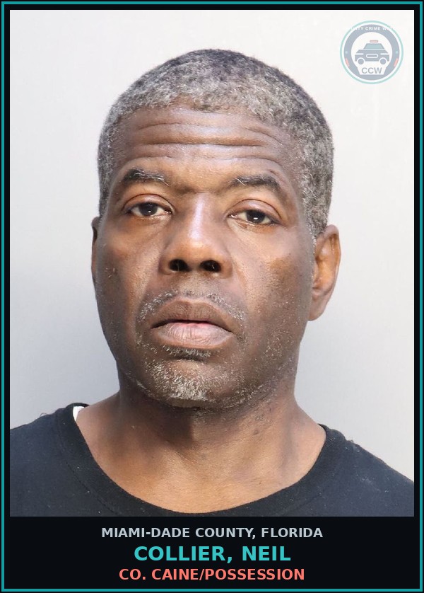 Booking mugshot of COLLIER, NEIL in Miami-Dade County