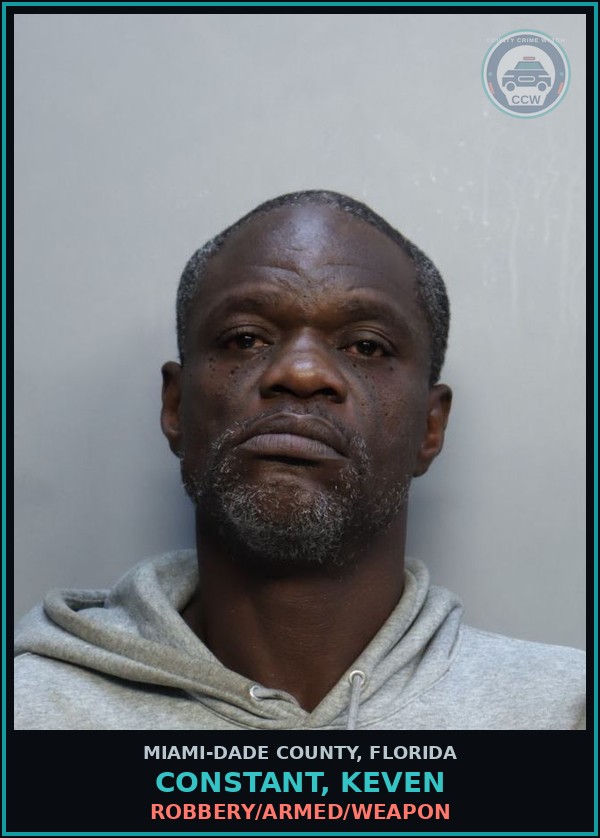 Booking mugshot of CONSTANT, KEVEN in Miami-Dade County