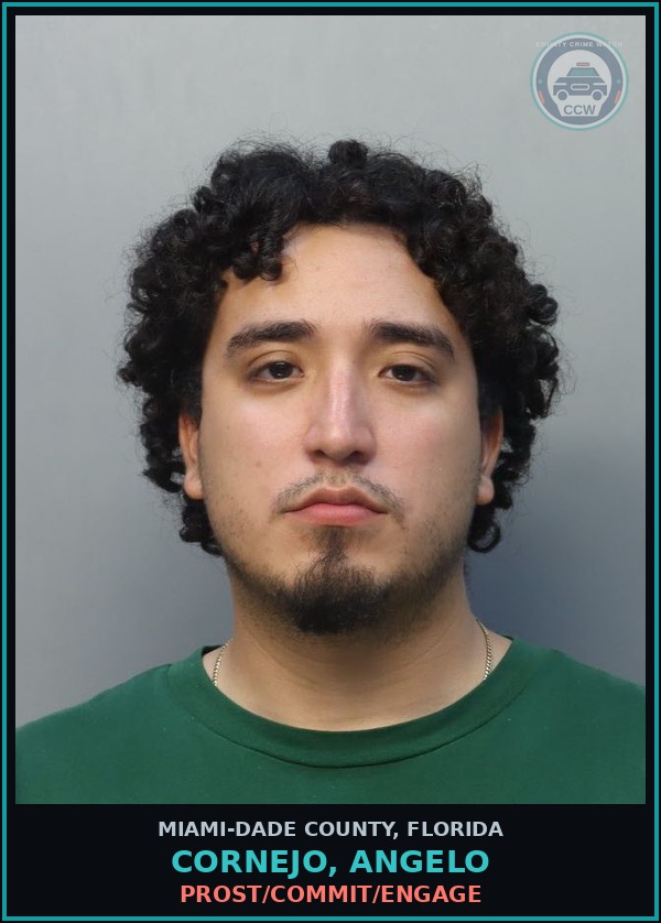 Booking mugshot of CORNEJO, ANGELO in Miami-Dade County