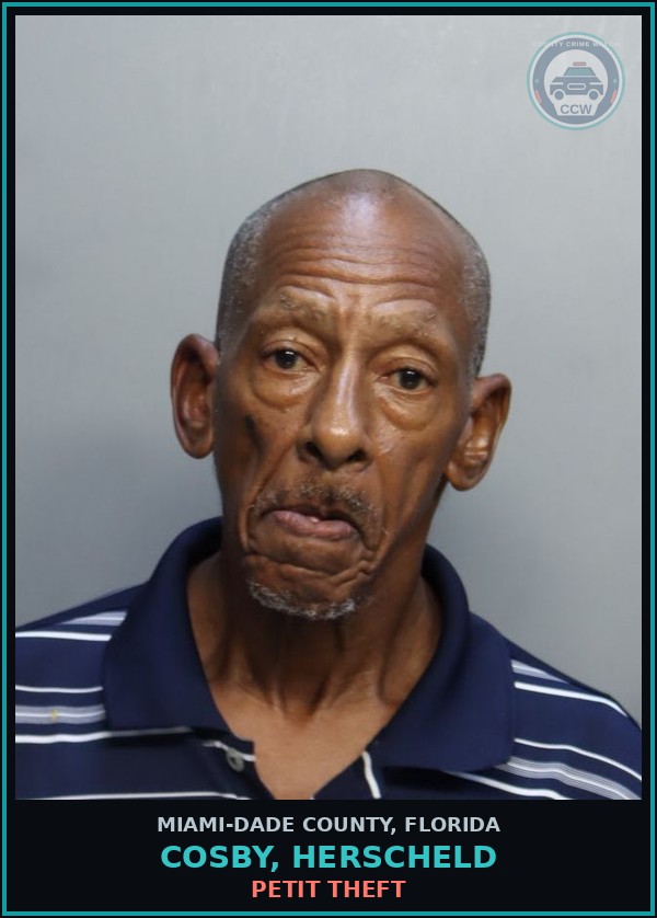 Booking mugshot of COSBY, HERSCHELD in Miami-Dade County