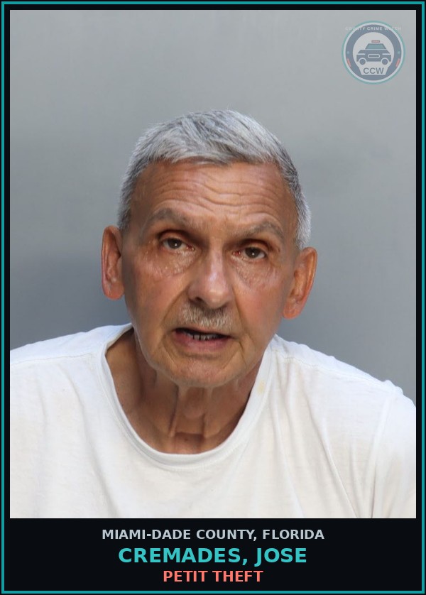 Booking mugshot of CREMADES, JOSE in Miami-Dade County