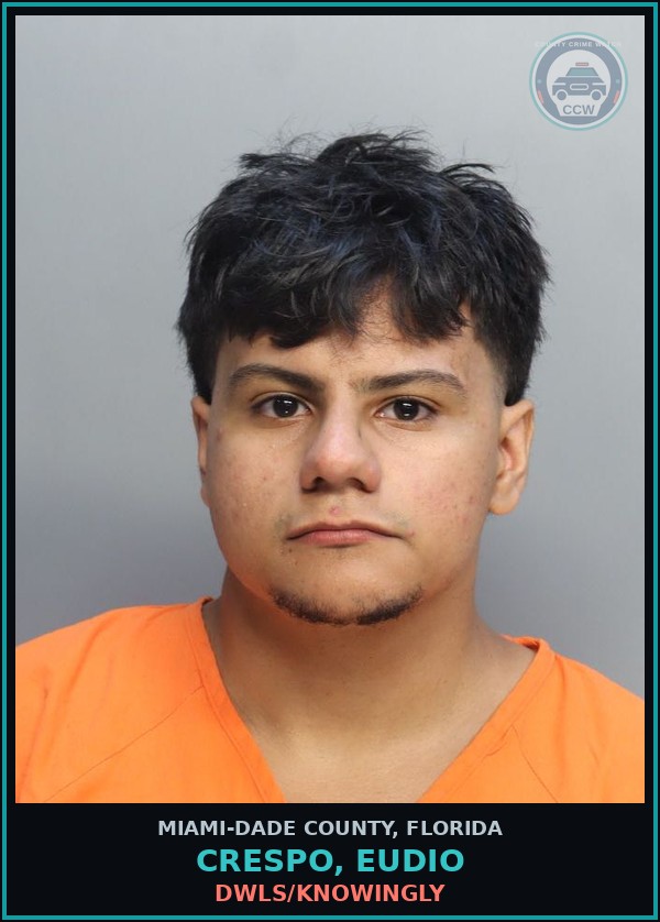 Booking mugshot of CRESPO, EUDIO in Miami-Dade County