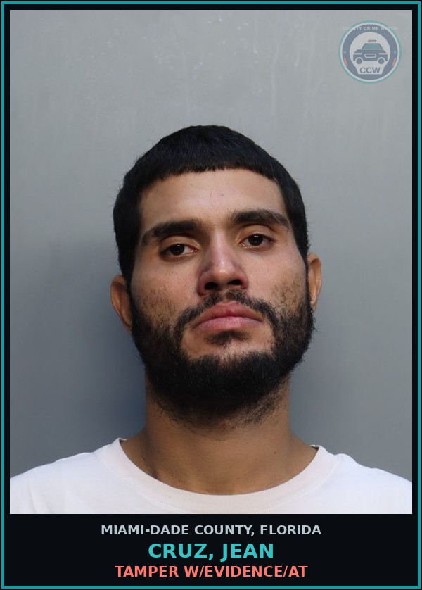 Booking mugshot of CRUZ, JEAN in Miami-Dade County